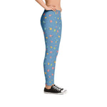 COLORFUL BOOKISH PATTERN LEGGINGS Blue - Gifts For Reading Addicts