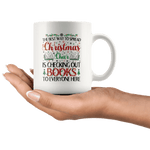 "Christmas Cheer"11oz White Christmas Mug - Gifts For Reading Addicts