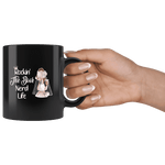 "The Book Nerd Life"11oz Black Mug - Gifts For Reading Addicts