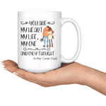 "My heart my life"15oz white mug - Gifts For Reading Addicts