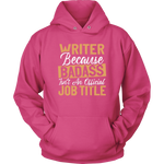 "badass isn't an official job title" Hoodie - Gifts For Reading Addicts
