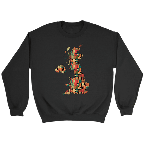 "UK Bookish Map" Sweatshirt - Gifts For Reading Addicts