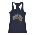 "Australia Bookish Map" Women's Tank Top - Gifts For Reading Addicts