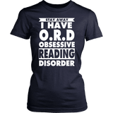 Stay Away I Have O.R.D Fitted T-shirt - Gifts For Reading Addicts