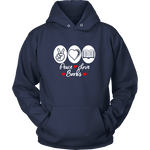 Peace, Love, Books Hoodie - Gifts For Reading Addicts