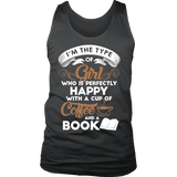 Books and Coffee Mens Tank - Gifts For Reading Addicts