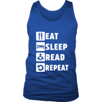 Eat, Sleep, Read, Repeat Mens Tank - Gifts For Reading Addicts