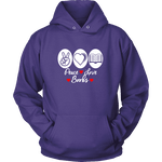 Peace, Love, Books Hoodie - Gifts For Reading Addicts