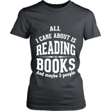 All i care about is reading books Fitted T-shirt - Gifts For Reading Addicts