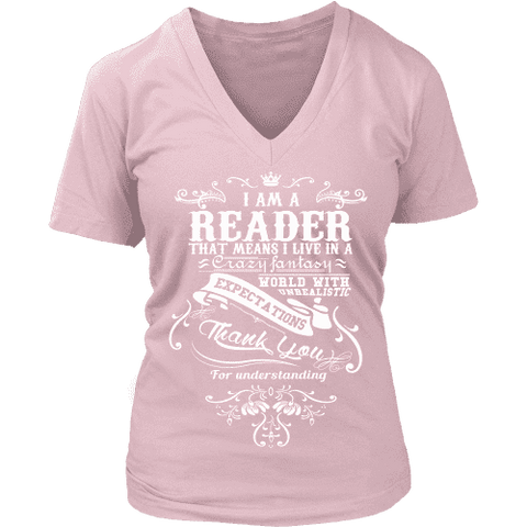 I am a reader V-neck - Gifts For Reading Addicts