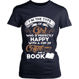 Books and Coffee Fitted T-shirt - Gifts For Reading Addicts