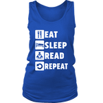 Eat, Sleep, Read, Repeat Womens Tank - Gifts For Reading Addicts