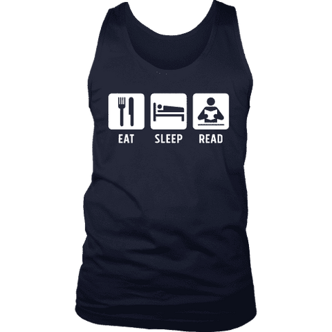 Eat, Sleep, Read Mens Tank - Gifts For Reading Addicts