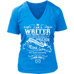 I am a writer V-neck - Gifts For Reading Addicts