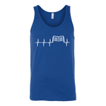 Book heart pulse Unisex Tank - Gifts For Reading Addicts