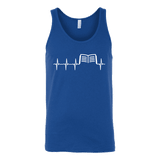 Book heart pulse Unisex Tank - Gifts For Reading Addicts