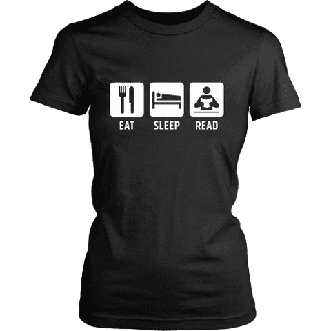 Eat, Sleep, Read Fitted T-shirt - Gifts For Reading Addicts