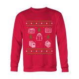 Christmas Bookish Ugly design Sweatshirt - Gifts For Reading Addicts