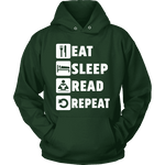 Eat, Sleep, Read, Repeat Hoodie - Gifts For Reading Addicts