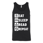 Eat, Sleep, Read, Repeat Unisex Tank - Gifts For Reading Addicts