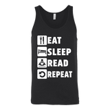 Eat, Sleep, Read, Repeat Unisex Tank - Gifts For Reading Addicts