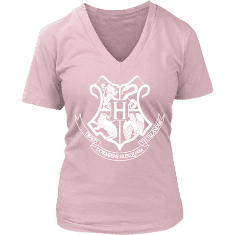 The Hogwarts Crest V-neck - Gifts For Reading Addicts