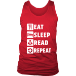 Eat, Sleep, Read, Repeat Mens Tank - Gifts For Reading Addicts