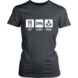 Eat, Sleep, Read Fitted T-shirt - Gifts For Reading Addicts