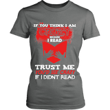 I'm crazy because i read ? Fitted T-shirt - Gifts For Reading Addicts