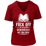 Fuck off - V-neck - Gifts For Reading Addicts