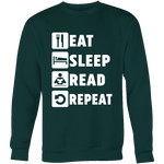 Eat, Sleep, Read, Repeat Sweatshirt - Gifts For Reading Addicts