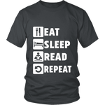 Eat, Sleep, Read, Repeat Unisex T-shirt - Gifts For Reading Addicts