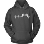 Book heart pulse Hoodie - Gifts For Reading Addicts