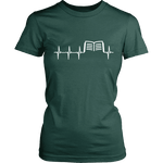 Book heart pulse Fitted T-shirt - Gifts For Reading Addicts
