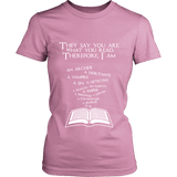 They say you are what you read Fitted T-shirt - Gifts For Reading Addicts