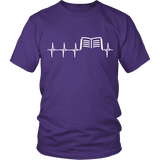 Book heart pulse Unisex T-shirt - Gifts For Reading Addicts