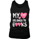 My Heart Belongs To Books Mens Tank Top - Gifts For Reading Addicts