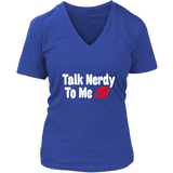Talk Nerdy To Me V-neck - Gifts For Reading Addicts