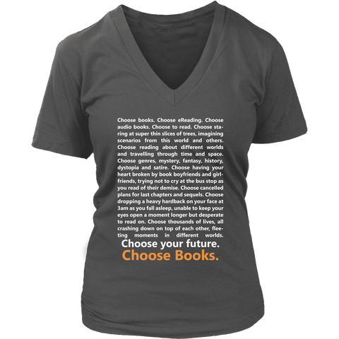 Choose Your Future, Choose Books V-neck - Gifts For Reading Addicts