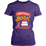 Certified book addict Fitted T-shirt - Gifts For Reading Addicts