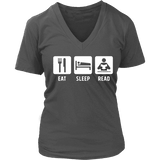Eat, Sleep, Read V-neck - Gifts For Reading Addicts