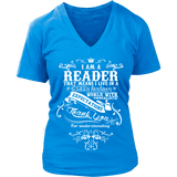 I am a reader V-neck - Gifts For Reading Addicts