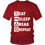 Eat, Sleep, Read, Repeat Unisex T-shirt - Gifts For Reading Addicts