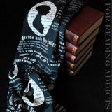 Jane Austen Pride and Prejudice Infinity Scarf Handmade Limited Edition - Gifts For Reading Addicts