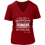 "You are sunlight" V-neck Tshirt - Gifts For Reading Addicts