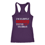 "I'm Silently Correcting Your Grammar" Women's Tank Top - Gifts For Reading Addicts