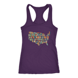 "USA Bookish Map" Women's Tank Top - Gifts For Reading Addicts