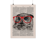 nerdy owl vintage dictionary poster - Gifts For Reading Addicts