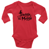 "Snuggle This Muggle"Long Sleeve Baby Bodysuit - Gifts For Reading Addicts