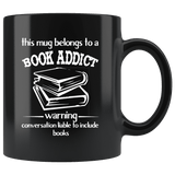 "Book addict"11oz black mug - Gifts For Reading Addicts